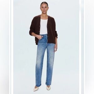 Pistola High Rise Button Fly Straight Leg Denim Jeans Slight Distressing Size 27